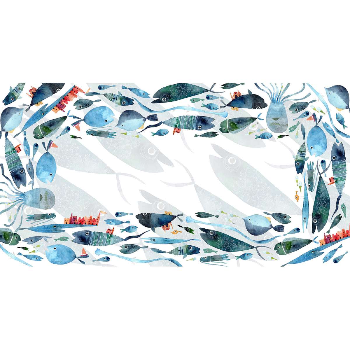 Immagine variante 180x270 cm - Tovaglia Rettangolare Oltremare in Lino - 3 Misure | The NapKing