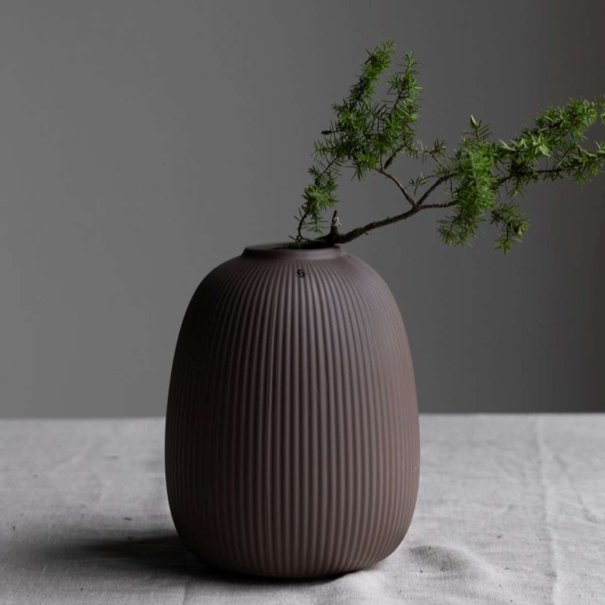 Immagine variante M - Vaso Aby Marrone in Ceramica opaca - 3 Misure | Storefactory