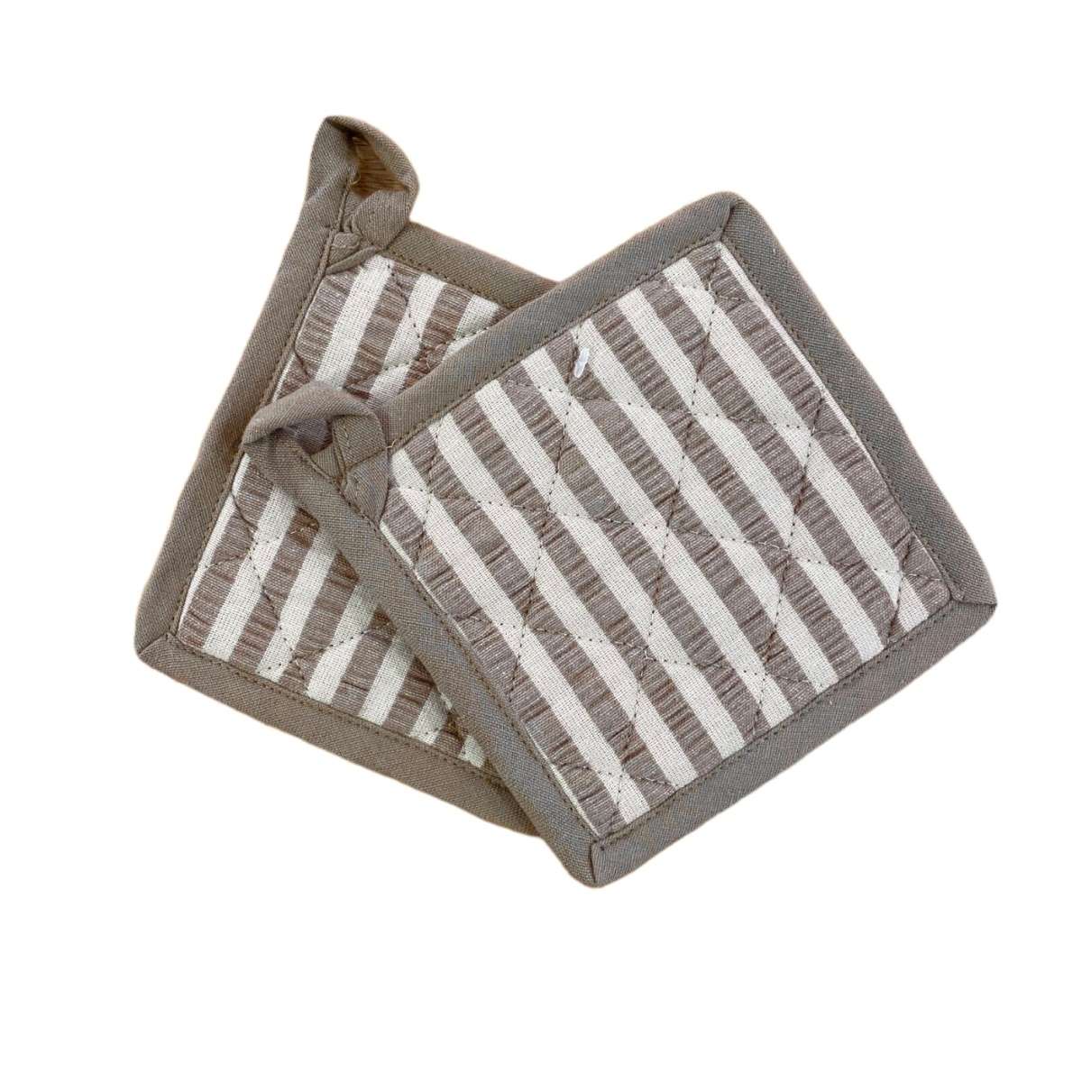 Immagine del prodotto Set 2 Presine Ingrid 100% cotone - 4 Colori | Cavalieri Spa