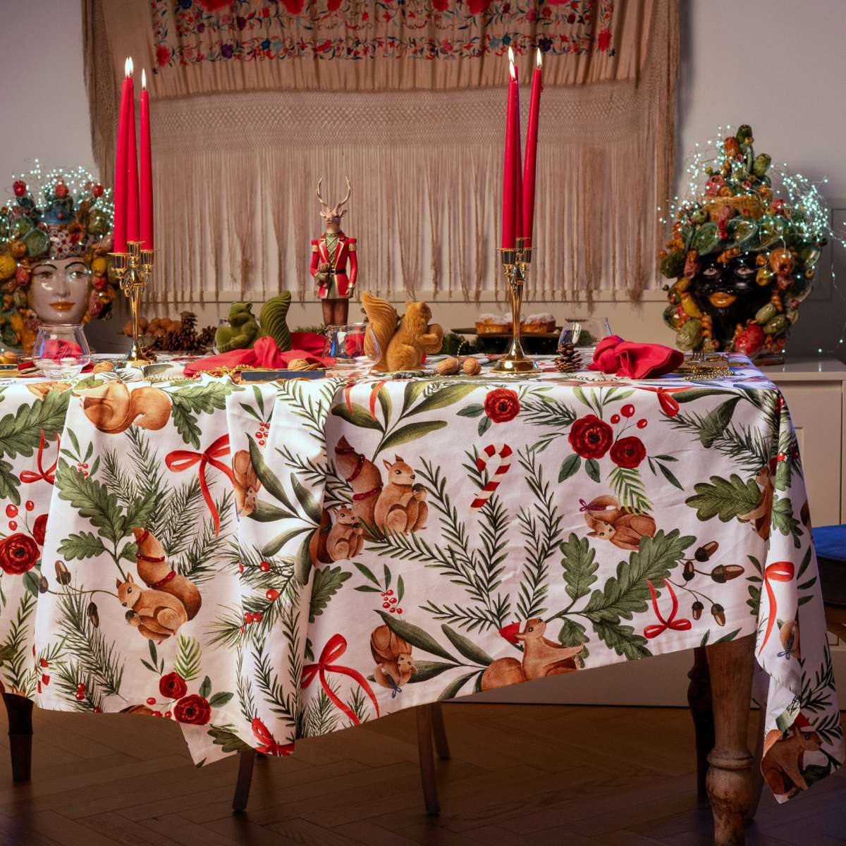 Immagine variante 170x360 cm - Tovaglia Rettangolare Nutnook in 100% Cotone | Tessitura Toscana Telerie